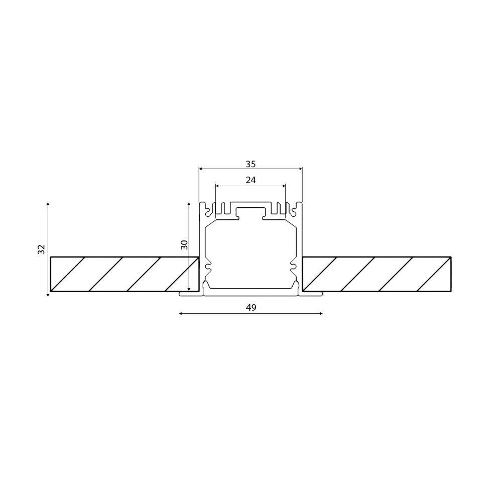 Профиль алюминиевый DESIGNLED le-4932-w