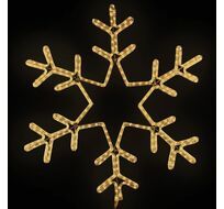 Светодиодная Снежинка 0,8м Тепло-Белая, Дюралайт на Металлическом Каркасе, IP54 13-056_BL