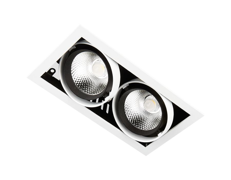 Встраиваемый светильник Ambrella light DOWCARDANO T812 BK/CH 2*12W 4200K