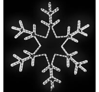 Светодиодная Снежинка 0,8м Белая, Дюралайт на Металлическом Каркасе, IP54 13-055_BL