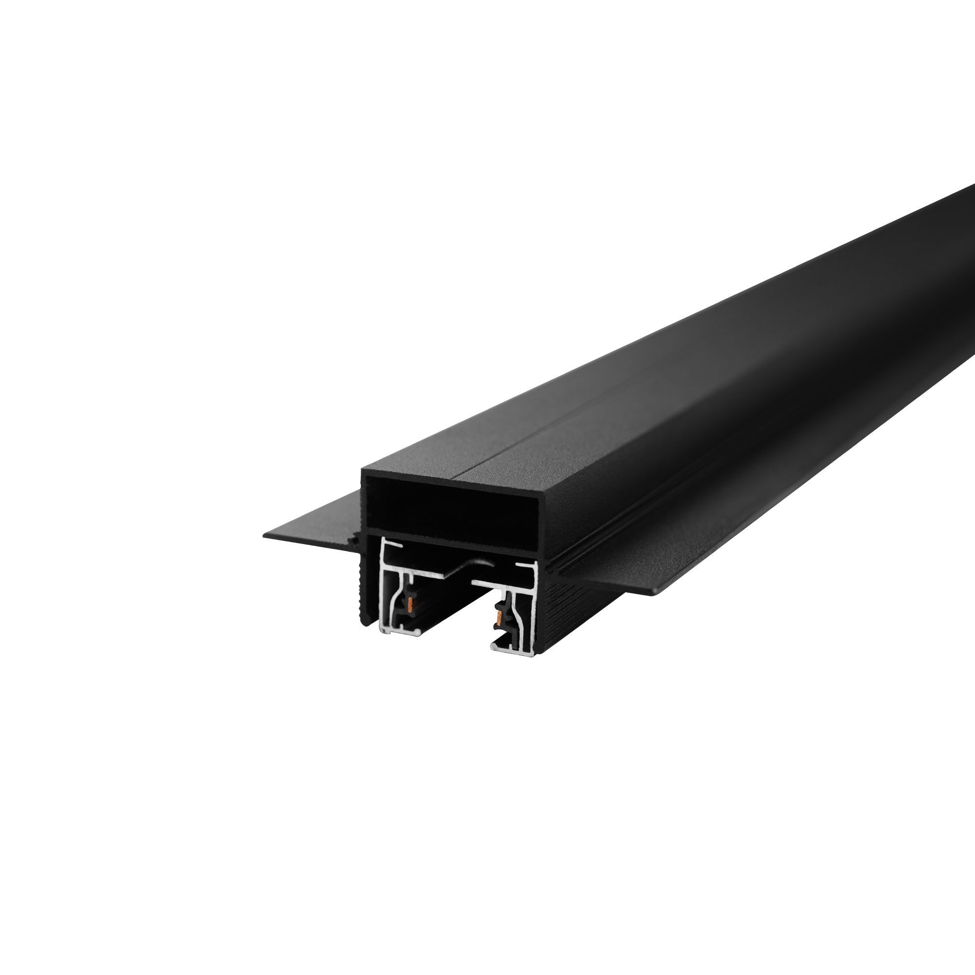 Профиль для монтажа Однофазного шинопровода в ГКЛ потолок (2м) ST Luce Однофазная трековая система ST001.429.02, цвет черный - фото 1