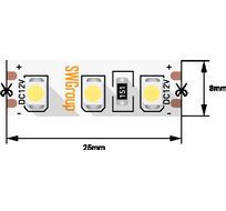 Лента светодиодная стандарт 3528, 120 LED/м, 9,6 Вт/м, 12В, IP20, Цвет: Красный 00-00009465_SW