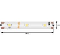 Лента со скотчем 3М светодиодная стандарт 3528, 60 LED/м, 4,8 Вт/м, 12В, IP65, Цвет: Теплый белый 00-00009251_SW