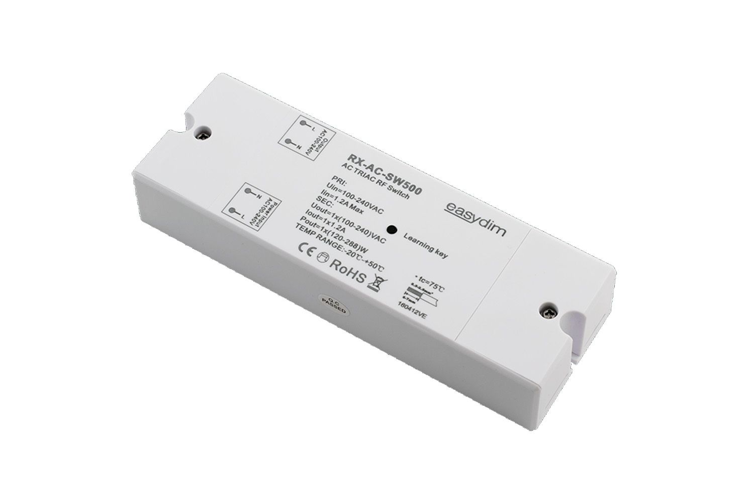 Беспроводной выключатель 576Вт Easydim RX-AC-SW500 00-00001790_SW – купить  в Красноярске в интернет-магазине Светлый Сайт