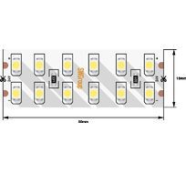 Лента со скотчем 3М светодиодная стандарт 3528, 240 LED/м, 19,2 Вт/м, 24В, IP20, Цвет: Холодный белый 00-00009249_SW