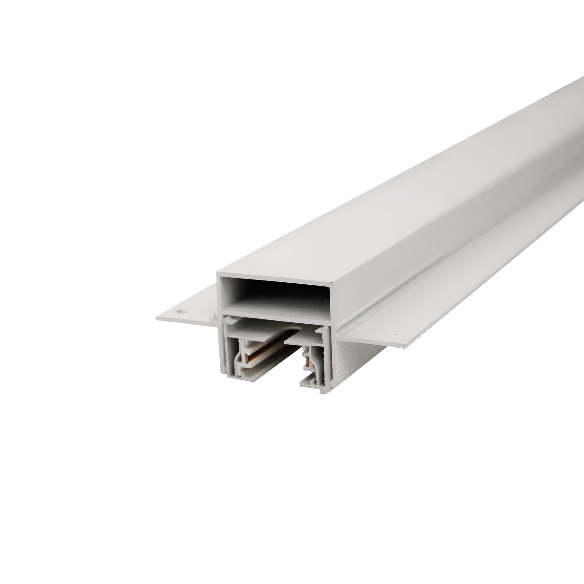 Профиль для монтажа Однофазного шинопровода в ГКЛ потолок (2м) ST Luce Однофазная трековая система ST001.529.02, цвет белый - фото 1