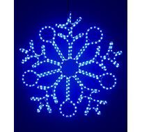 Светодиодная Снежинка 0,9м Синяя, Дюралайт на Металлическом Каркасе, IP54 13-051_BL