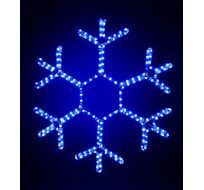 Светодиодная Снежинка 0,5м Синяя, Дюралайт на Металлическом Каркасе, IP54 13-042_BL