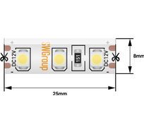 Лента светодиодная стандарт 3528, 120 LED/м, 9,6 Вт/м, 12В , IP65, Цвет: Красный 00-00011315_SW