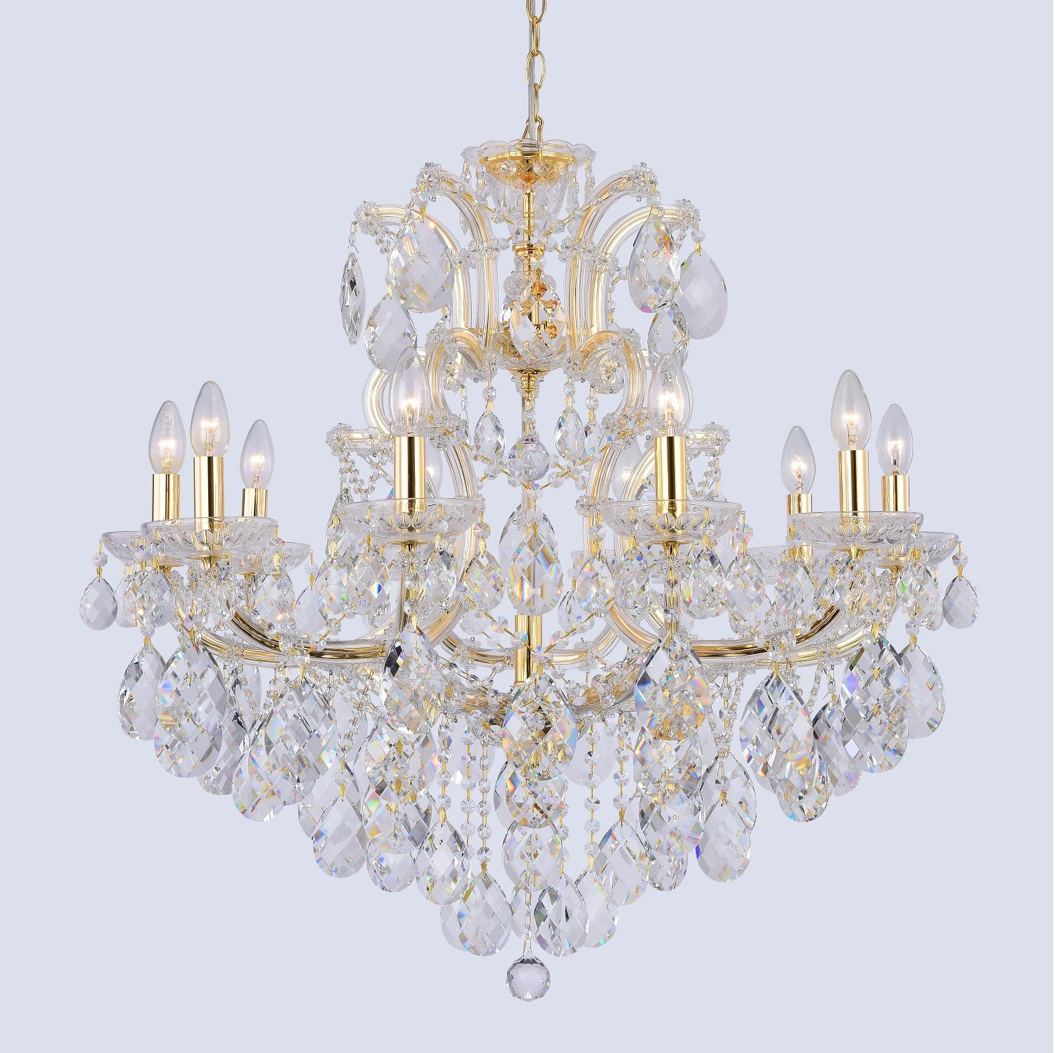 Хрустальная люстра Crystallux ISABEL ISABEL SP11 GOLD/TRANSPARENT