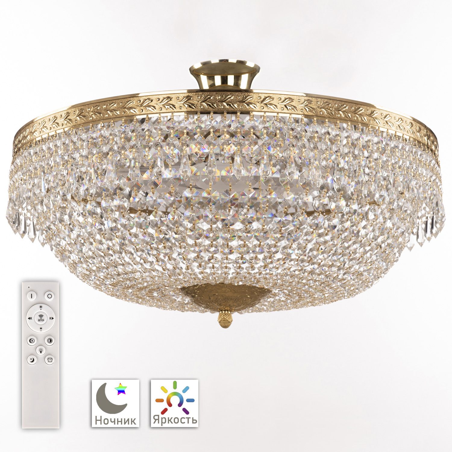 Хрустальная люстра Bohemia Ivele Crystal 19011/55IV/LED-DIM G