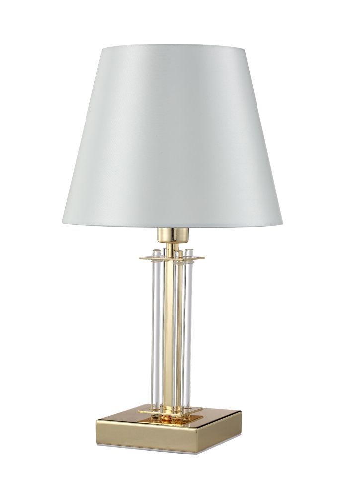 Настольная лампа Crystallux NICOLAS NICOLAS LG1 GOLD/WHITE, цвет прозрачный NICOLAS LG1 GOLD/WHITE - фото 1