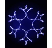 Светодиодная Снежинка 0,55м Синяя, Дюралайт на Металлическом Каркасе, IP54 13-038_BL