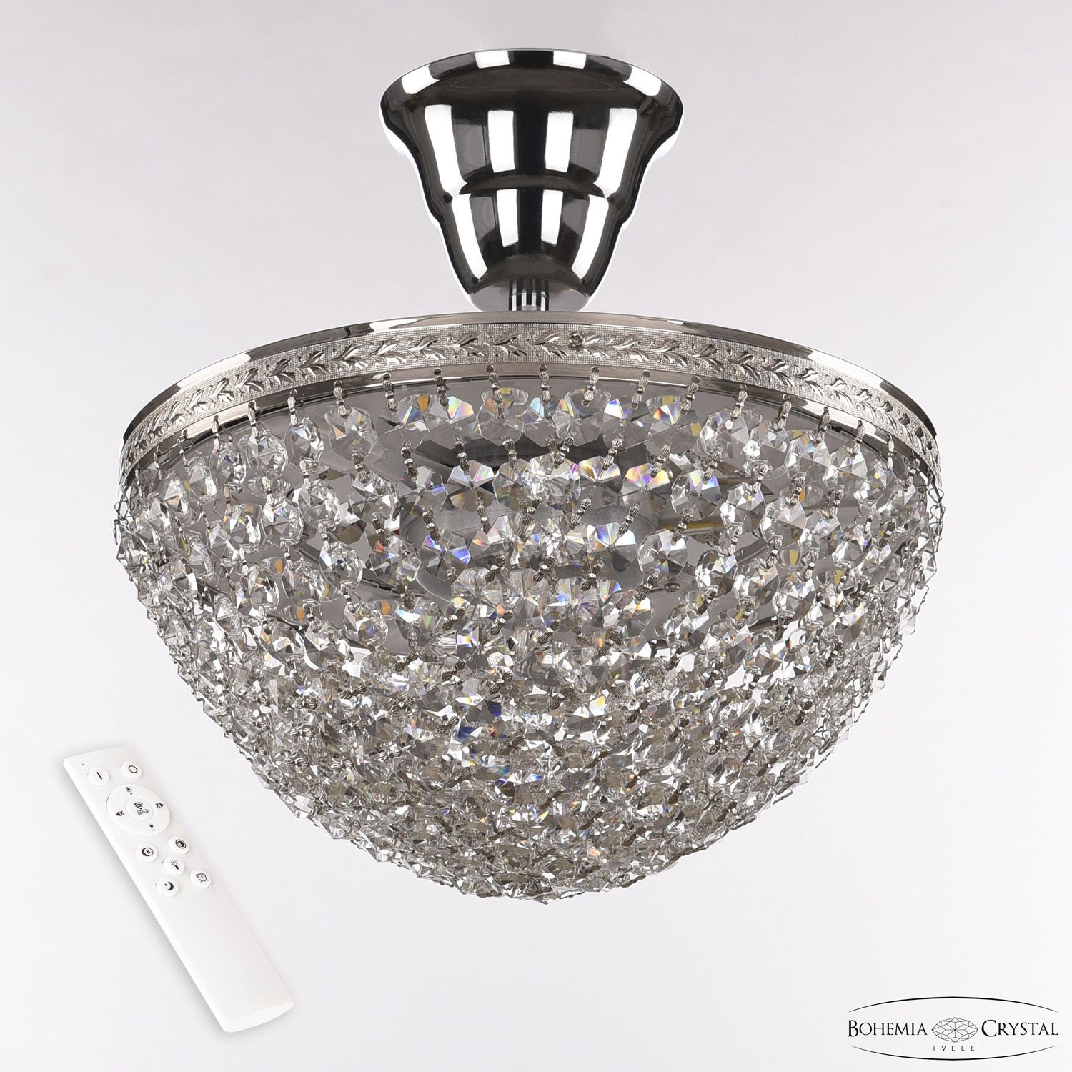 Хрустальная люстра Bohemia Ivele Crystal 19321/25IV/LED-DIM Ni, цвет никель 19321/25IV/LED-DIM Ni - фото 1